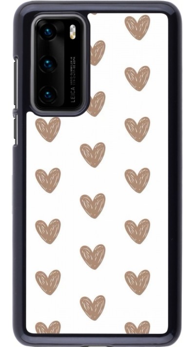 Huawei P40 Case Hülle - Autumn 2024 brown hearts