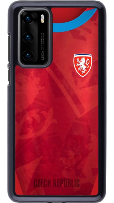 Coque Huawei P40 - Maillot de football République Tchèque personnalisable