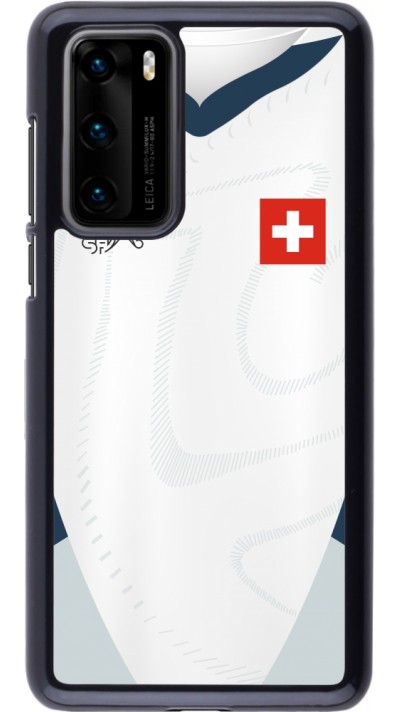 Coque Huawei P40 - Maillot de football Suisse Extérieur personnalisable