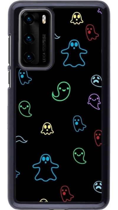 Huawei P40 Case Hülle - Halloween 2024 colorful ghosts