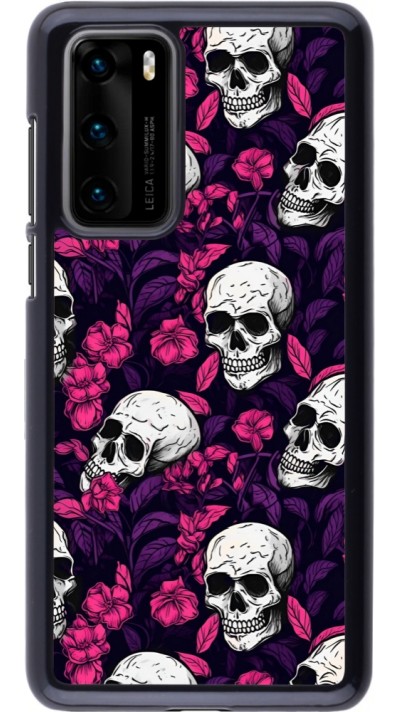 Huawei P40 Case Hülle - Halloween 2024 romantic skulls