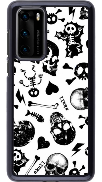 Huawei P40 Case Hülle - Halloween 2024 skeleton mix