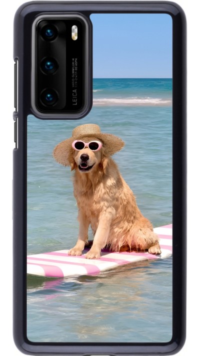 Coque Huawei P40 - Summer Dog on Paddle