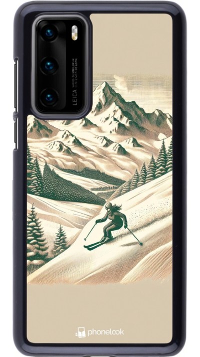 Coque Huawei P40 - Vintage Ski Mountain