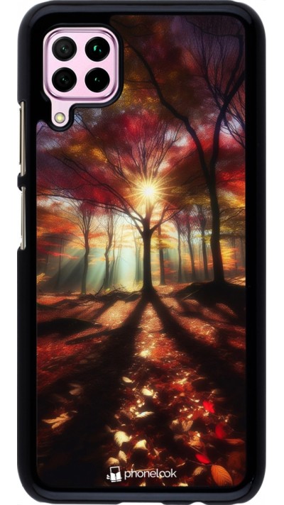 Huawei P40 Lite Case Hülle - Herbstlicher goldener Glanz