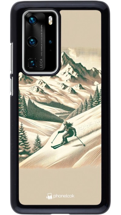 Coque Huawei P40 Pro - Vintage Ski Mountain