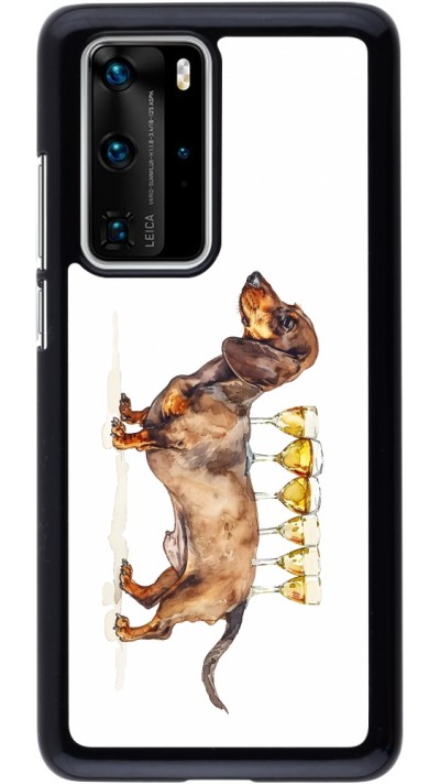 Coque Huawei P40 Pro - Wine Teckel