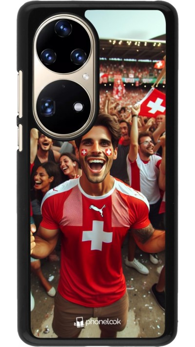 Coque Huawei P50 Pro - Supporter Suisse Euro 2024