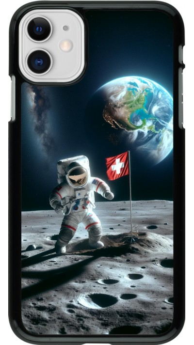 iPhone 11 Case Hülle - Astro Schweiz auf dem Mond