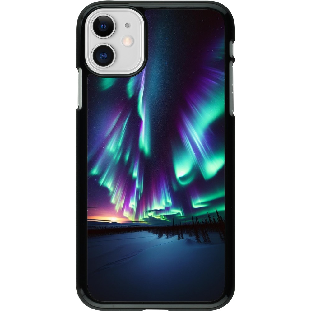 iPhone 11 Case Hülle - Funkelndes Nordlicht