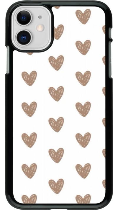 iPhone 11 Case Hülle - Autumn 2024 brown hearts