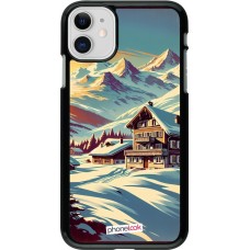 iPhone 11 Case Hülle - Chalet Berg verschneit