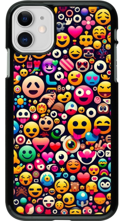 iPhone 11 Case Hülle - Emoji Mix Farbe