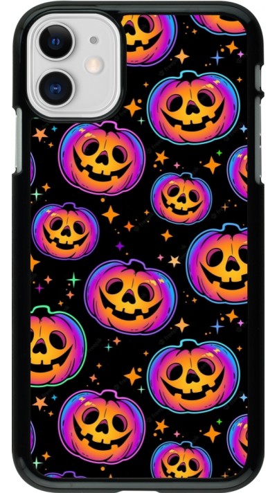 iPhone 11 Case Hülle - Halloween 2024 rainbow pumpkins