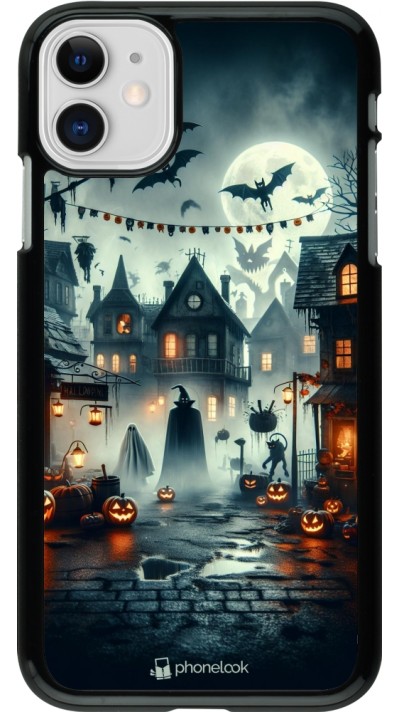 iPhone 11 Case Hülle - Halloween Spukstadt