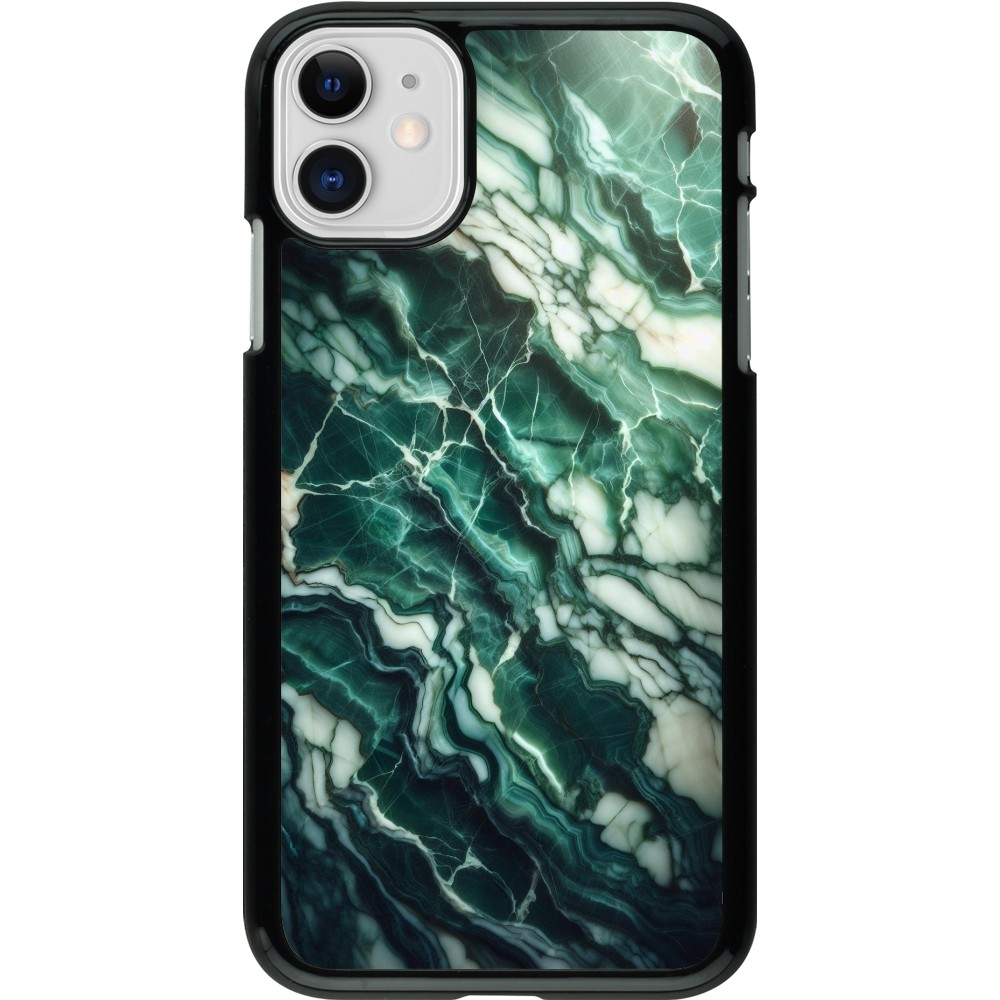 iPhone 11 Case Hülle - Majestätischer grüner Marmor