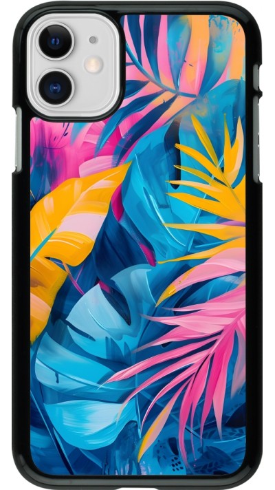 iPhone 11 Case Hülle - Palms Blue