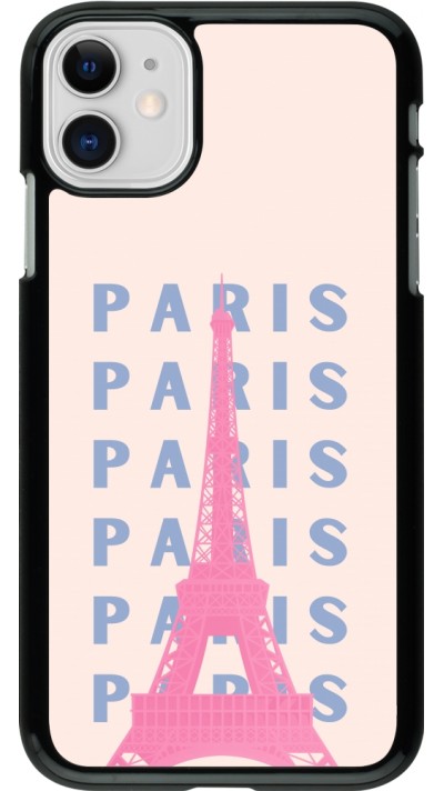 iPhone 11 Case Hülle - Paris Pink Print