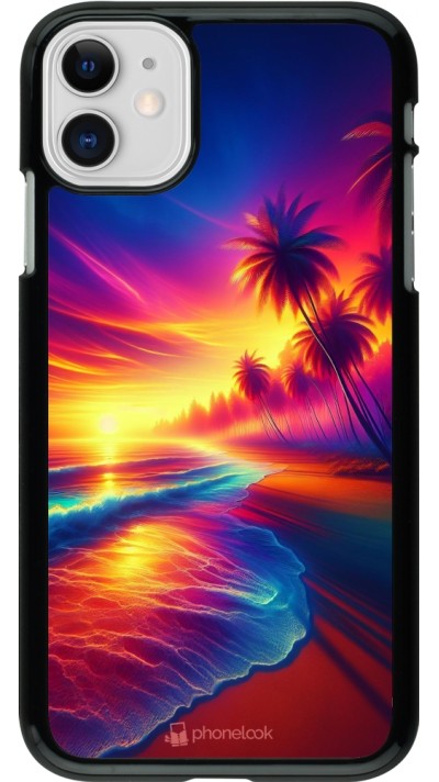 iPhone 11 Case Hülle - Strand Sonnenuntergang auffällig