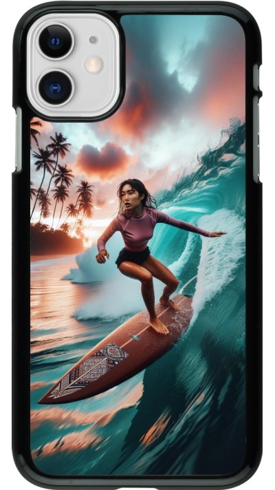 iPhone 11 Case Hülle - Surferin aus Bali