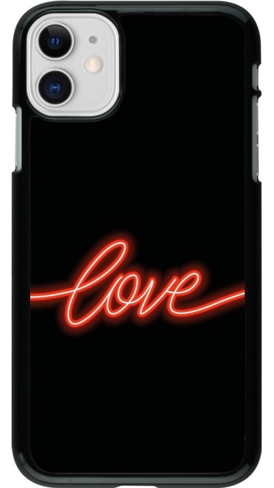 iPhone 11 Case Hülle - Valentine 2023 neon love