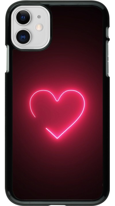 iPhone 11 Case Hülle - Valentine 2023 single neon heart