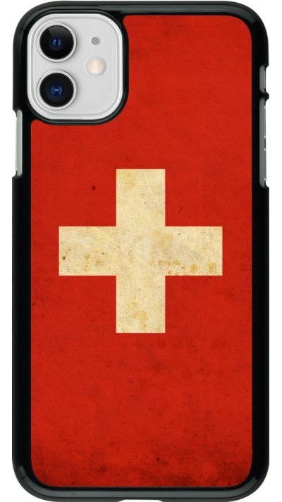 Hülle iPhone 11 - Vintage Flag SWISS