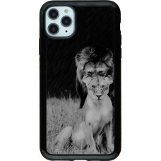 Hülle iPhone 11 Pro Max - Hybrid Armor schwarz Angry lions