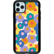 iPhone 11 Pro Max Case Hülle - Hybrid Armor schwarz Easter 2024 flower power