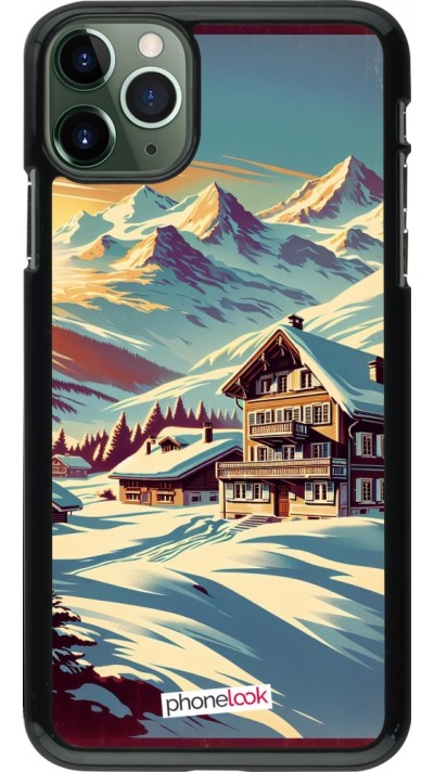 iPhone 11 Pro Max Case Hülle - Chalet Berg verschneit