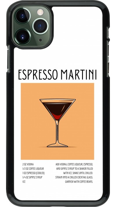 iPhone 11 Pro Max Case Hülle - Cocktail Rezept Espresso Martini