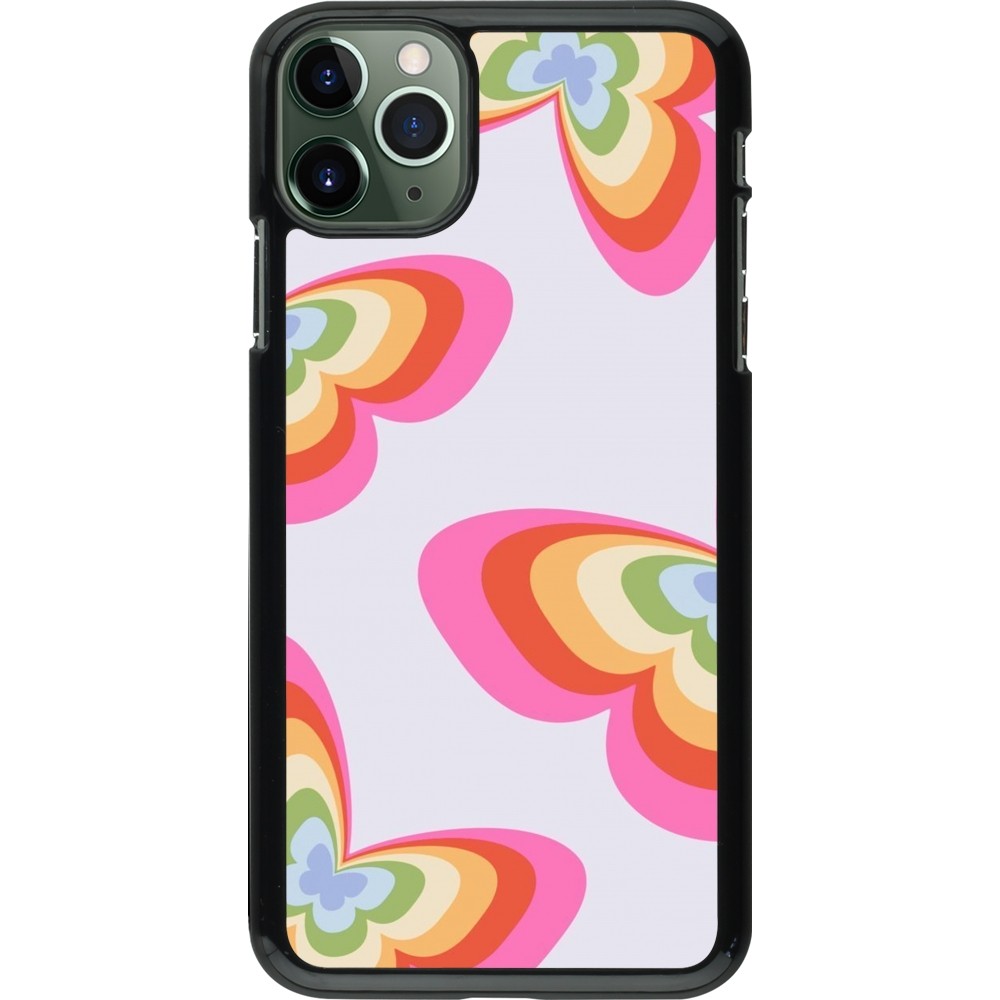 iPhone 11 Pro Max Case Hülle - Easter 2024 rainbow butterflies