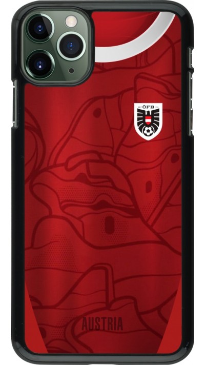 iPhone 11 Pro Max Case Hülle - Austria personalisierbares Fussballtrikot