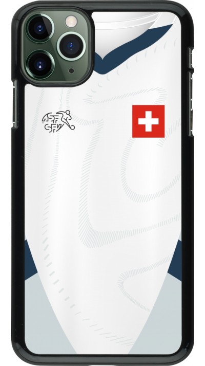 iPhone 11 Pro Max Case Hülle - Schweiz Away personalisierbares Fussballtrikot