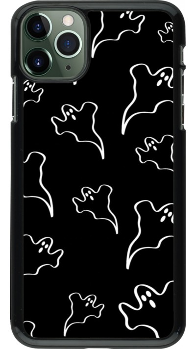 iPhone 11 Pro Max Case Hülle - Halloween 2024 black and white ghosts