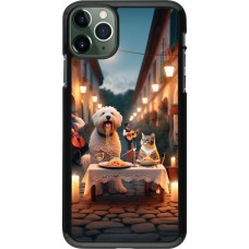 iPhone 11 Pro Max Case Hülle - Valentin 2024 Hund & Katze Kerzenlicht