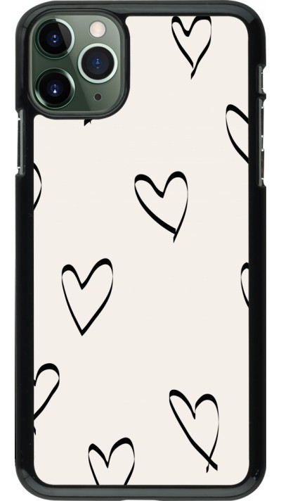 iPhone 11 Pro Max Case Hülle - Valentine 2023 minimalist hearts