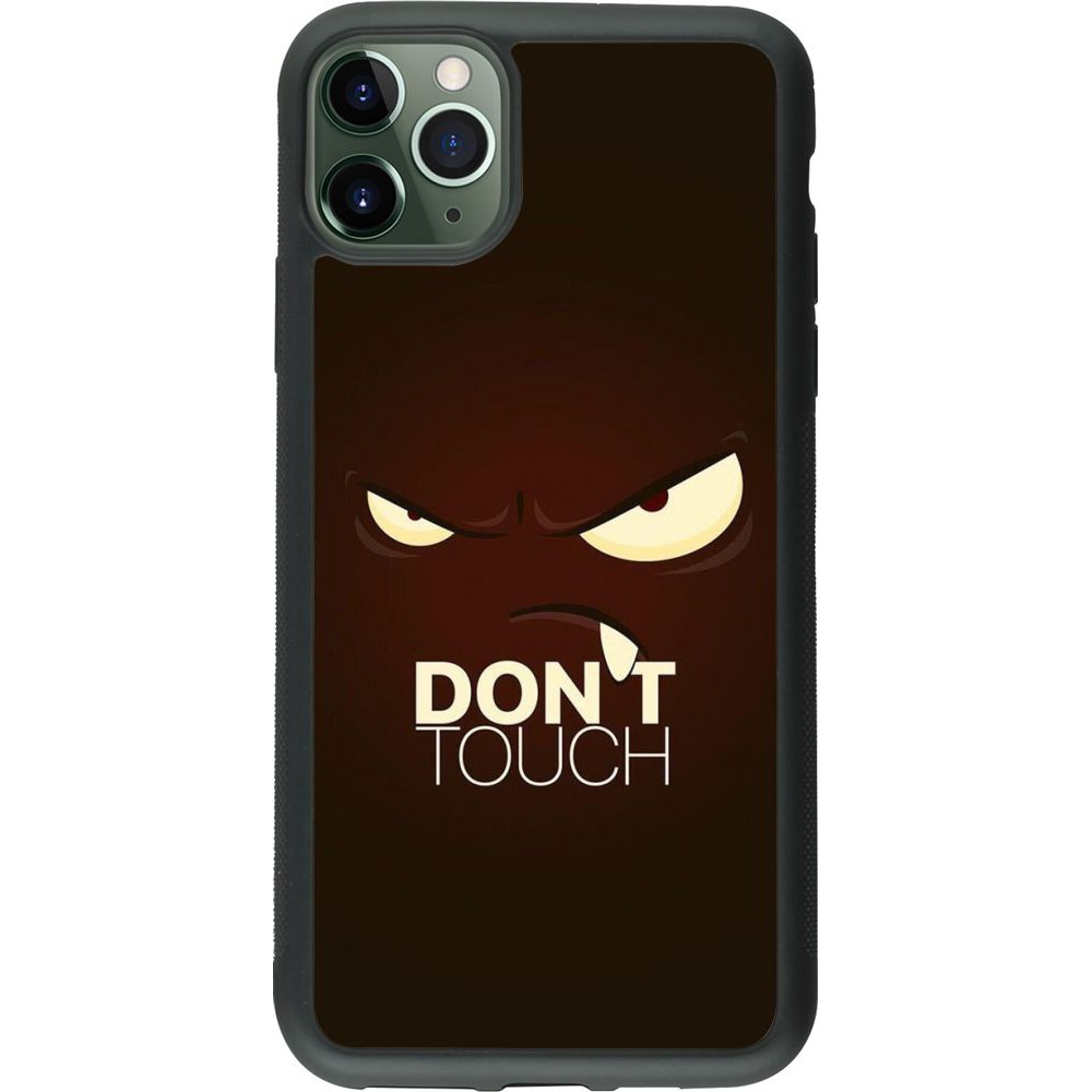 Hülle iPhone 11 Pro Max - Silikon schwarz Angry Dont Touch