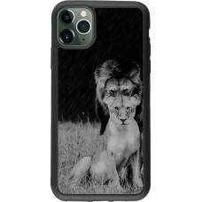 Hülle iPhone 11 Pro Max - Silikon schwarz Angry lions