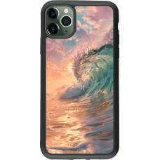 iPhone 11 Pro Max Case Hülle - Silikon schwarz Wave Sunset