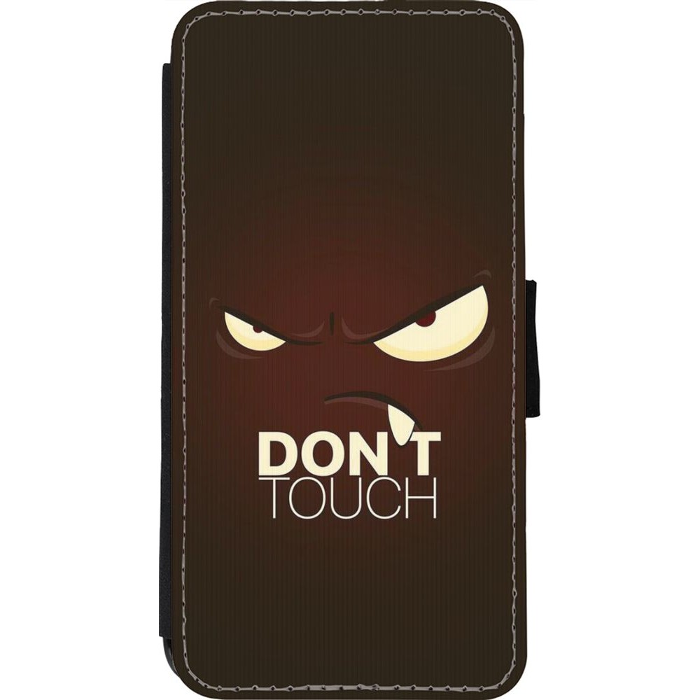 Hülle iPhone 11 Pro Max - Wallet schwarz Angry Dont Touch