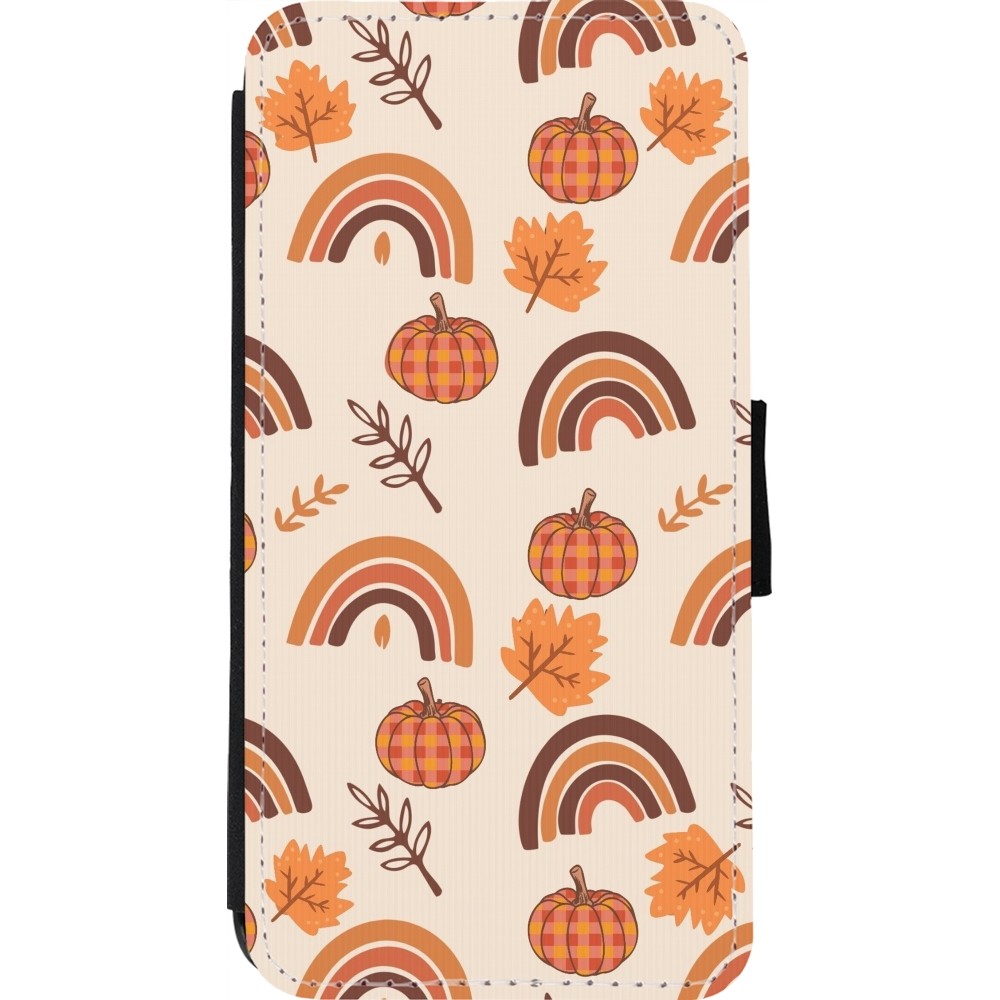 iPhone 11 Pro Max Case Hülle - Wallet schwarz Autumn 2024 rainbow