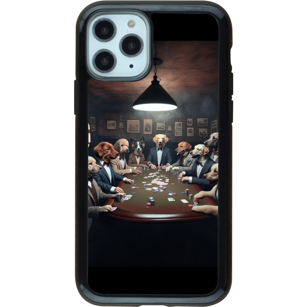 iPhone 11 Pro Case Hülle - Hybrid Armor schwarz Die Pokerhunde