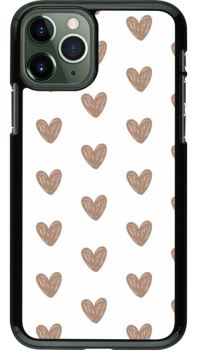 iPhone 11 Pro Case Hülle - Autumn 2024 brown hearts