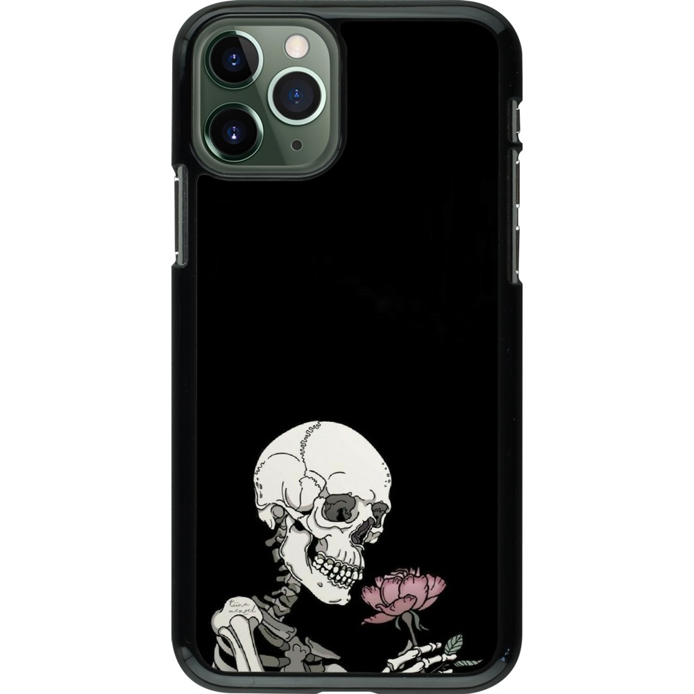 iPhone 11 Pro Case Hülle - Halloween 2023 rose and skeleton