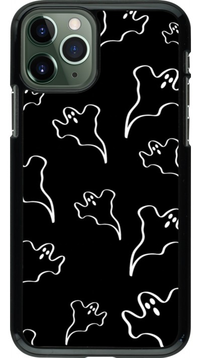 iPhone 11 Pro Case Hülle - Halloween 2024 black and white ghosts