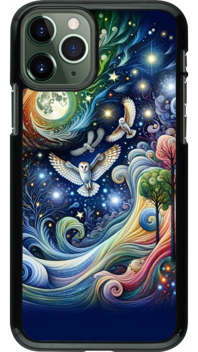 iPhone 11 Pro Case Hülle - Fliegender Blumen-Eule