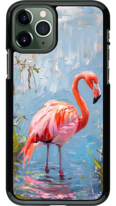 iPhone 11 Pro Case Hülle - Paint Flamingo