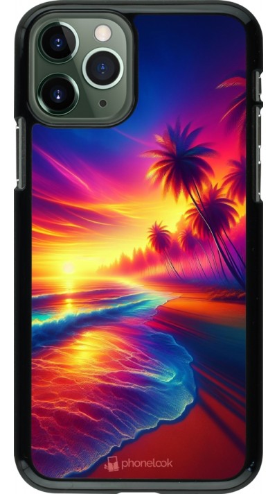 iPhone 11 Pro Case Hülle - Strand Sonnenuntergang auffällig