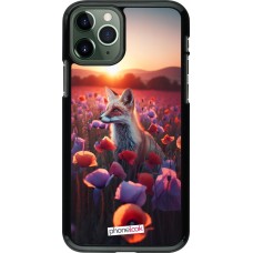 iPhone 11 Pro Case Hülle - Purpurroter Fuchs bei Dammerung